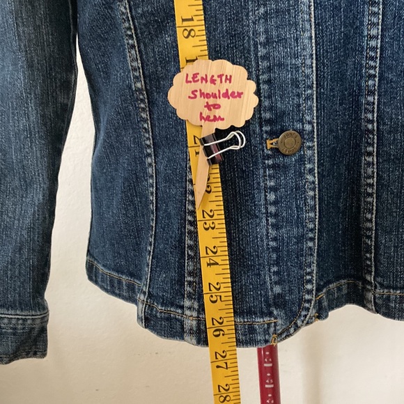 Jones Sport stretch Size Large denim jacket made in Colombia 98%cotton 2%spandex - Picture 2 of 14
